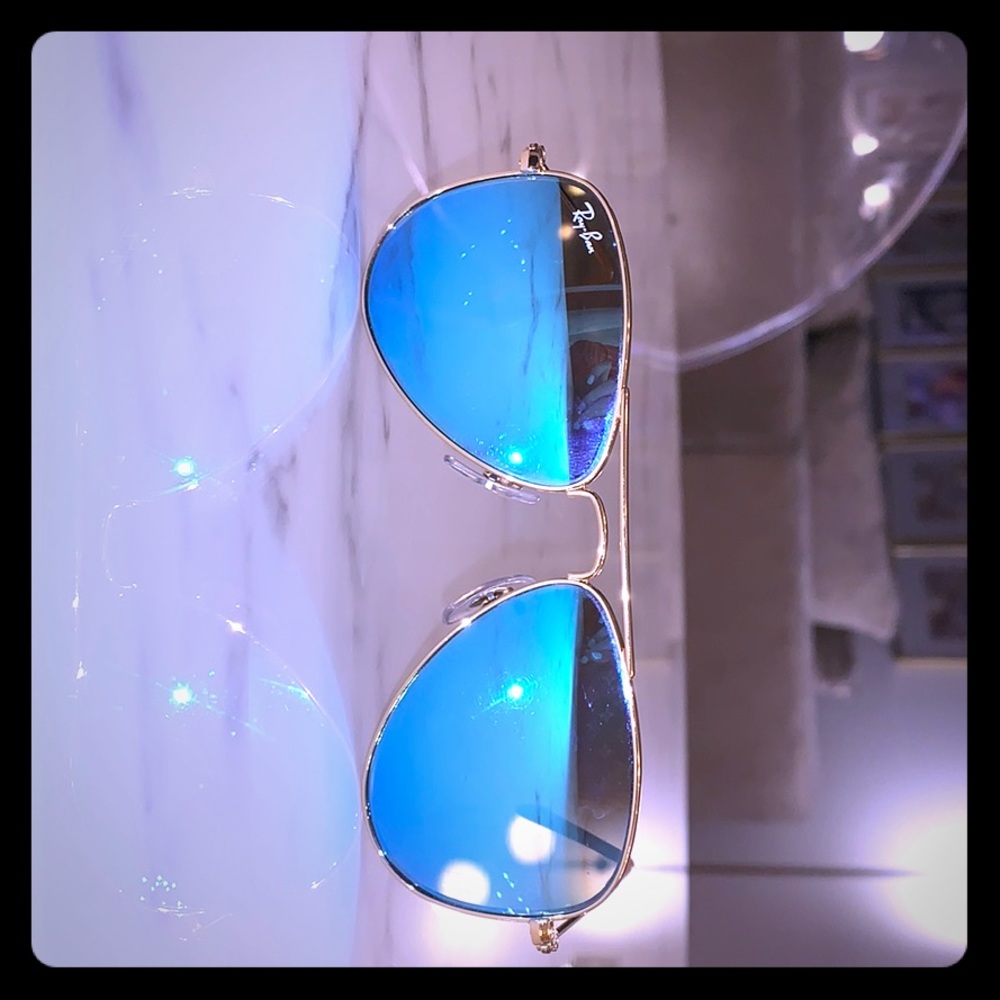 Junior Ray Bans Blue/Gold